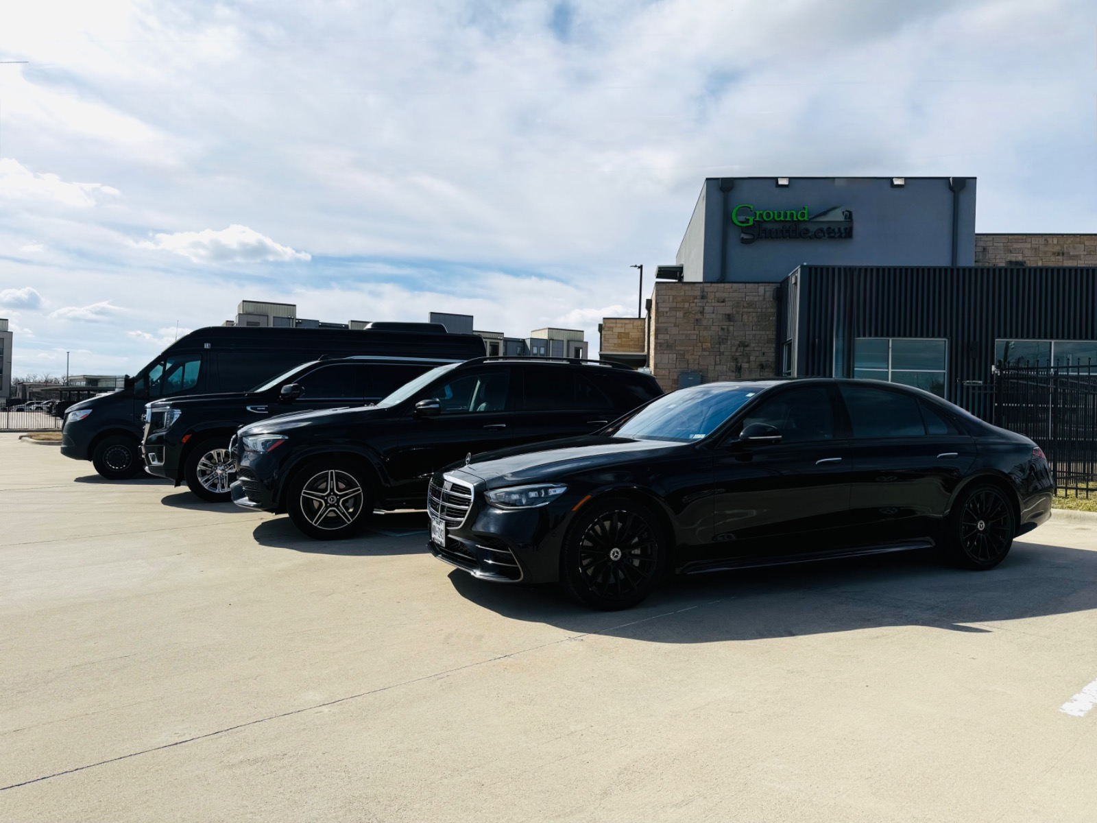 GroundShuttle fleet: Sprinter van, SUV and executive cars