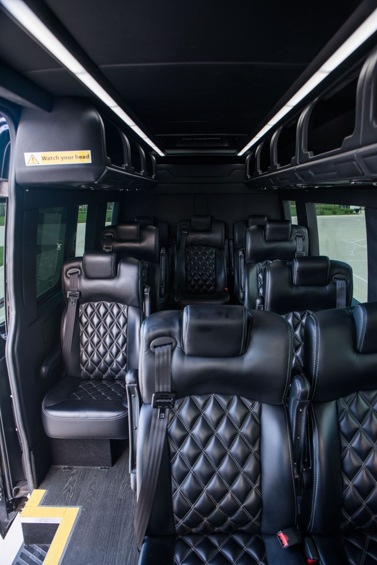 GroundShuttle Van on the road